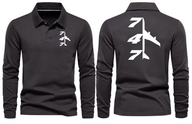 BOEING 747 LONG SLEEVE POLO